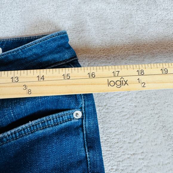 Pilcro and the Letterpress Jeans Womens 28 Dark Wash Blue Denim Mid Rise Skinny - Picture 10 of 13